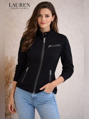Ralph Lauren navy Zip-Front Women's Jacket